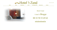 Desktop Screenshot of hoteltzand.be